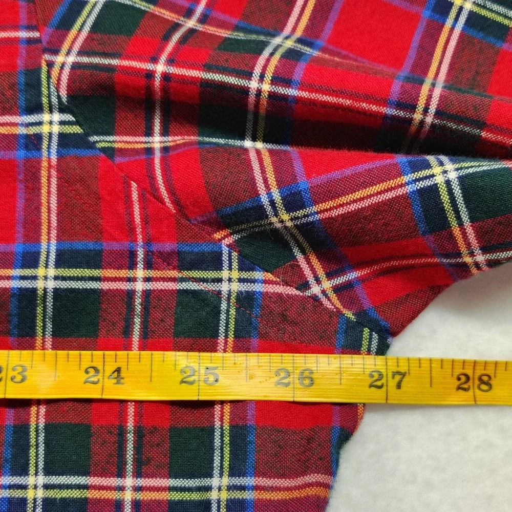 Ralph Lauren Mens Classic Fit Red‎ Tartan Plaid Button Down Shirt XL Long Sleeve